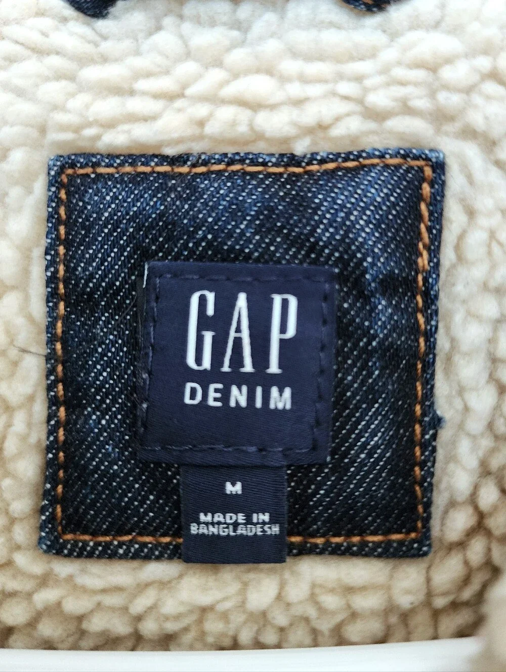 GAP YOUTH Blue Denim Jacket with Cream Sherpa Collar